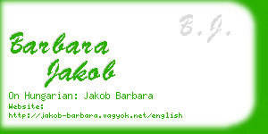 barbara jakob business card